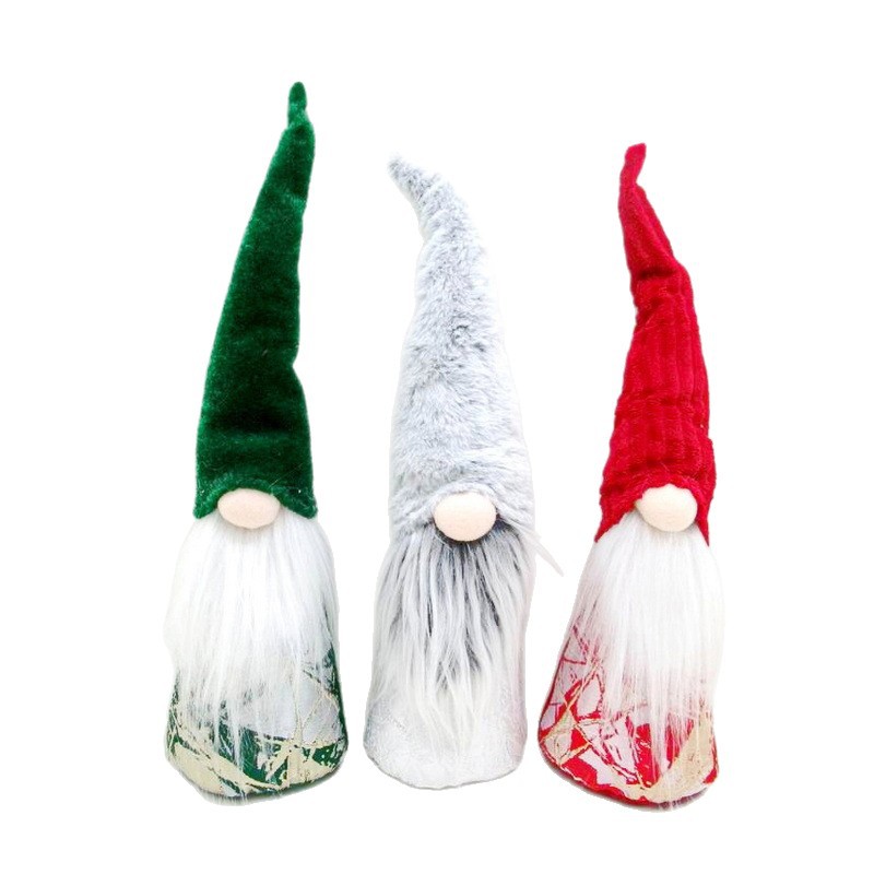 Nueva Navidad transfronteriza Muñeca Rudolph Decoraciones navideñas Gorra puntiaguda sin rostro Piernas colgantes Adornos de muñecas enanas image 6