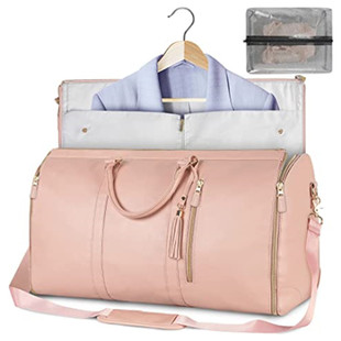 In stock Amazon travel convenient carry-on clothing bag large PU leather travel luggage bag women's fashion travel