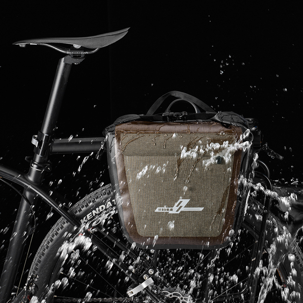 Neutral bicycle rear shelf fully waterproof backpack single-sided frame bag, long-distance mountain bike bag_voghion.com