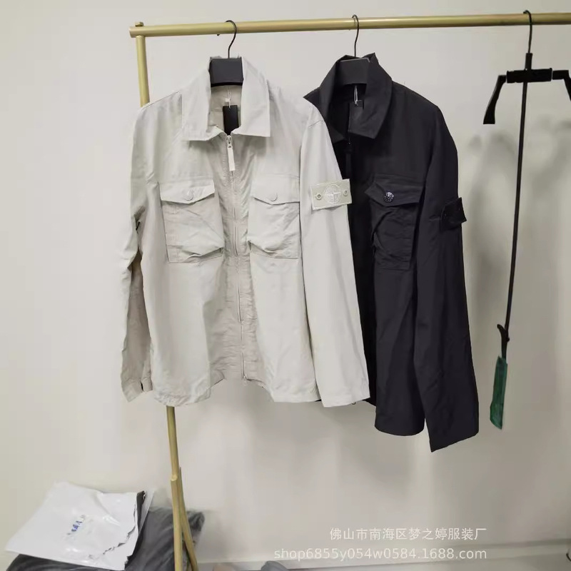 High Edition Thin Stone Ghost Jacket Shirt Coat Men and Women Thin Trendy All-match Slim-fit Loose Outer Wear Top