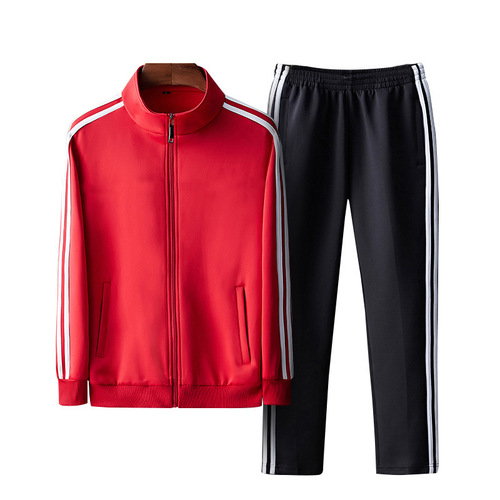 Spring and Autumn Couple Sports Suit Men's and Women's Group Sportswear School Uniforms Advertising Dance Performance Clothing Embroidery Printable LOGO