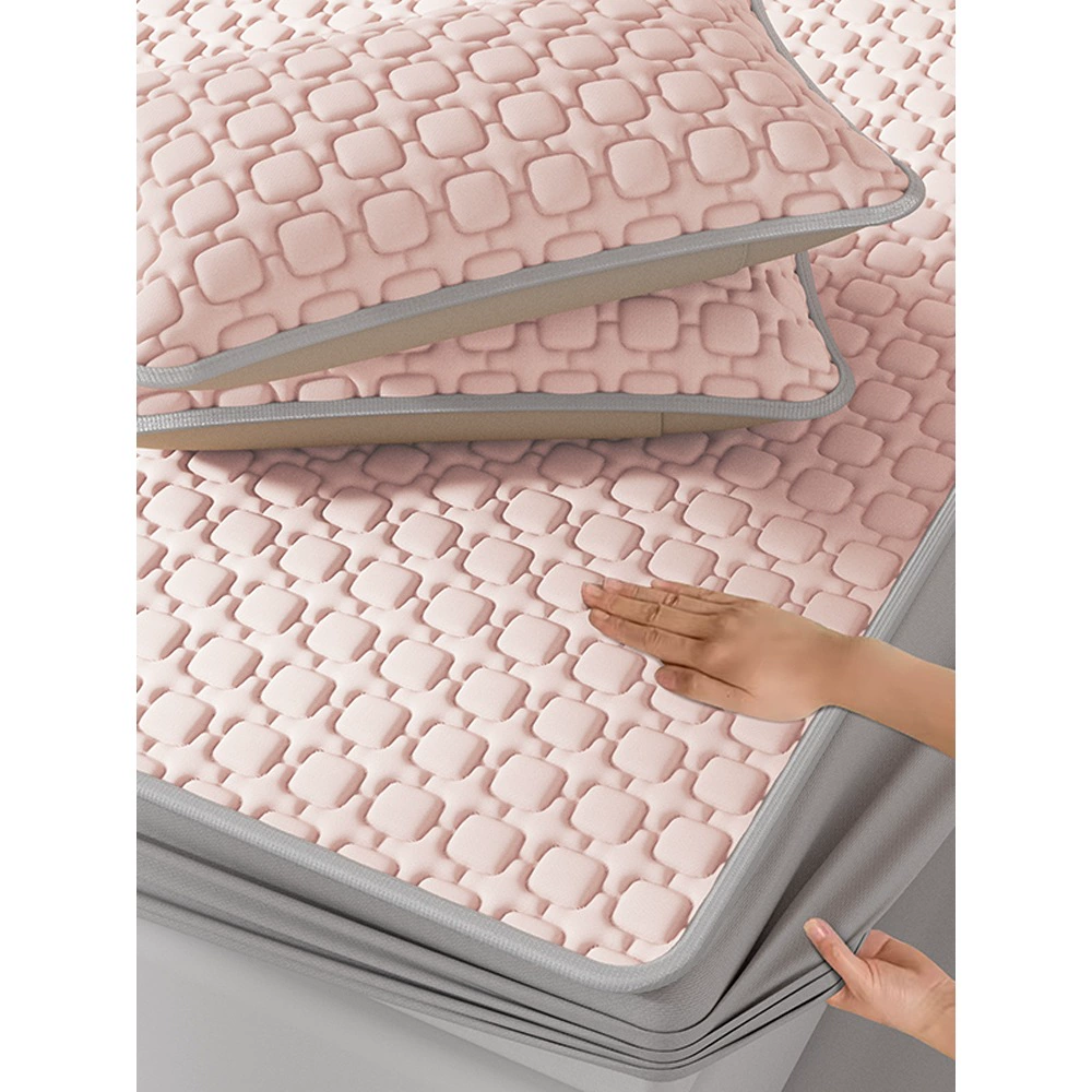 Новый летний ледяной шелковый латексный коврик, комплект из трех предметов, простыни, складной студенческий общежитие, моющийся домашний коврик с кондиционером