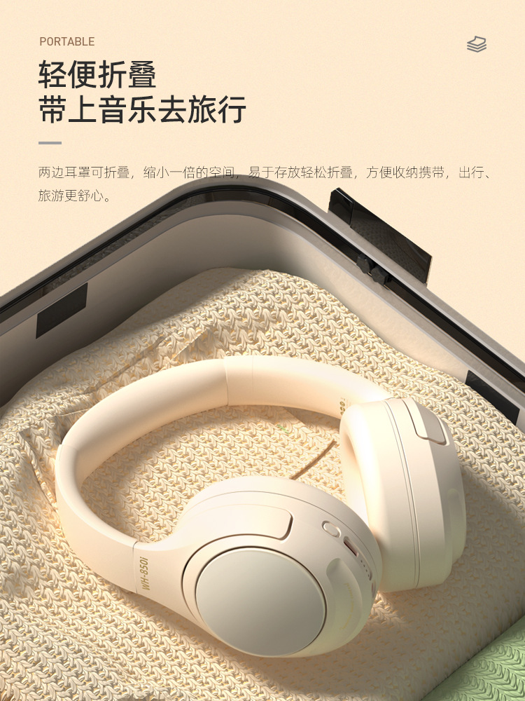 New special model Bluetooth ANC over-ear noise-cancelling headphones with ultra-long battery life wireless music gaming e-sports headphones