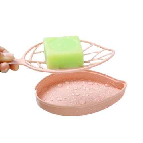 Bathroom creative soap box bathroom soap draining punch-free soap holder household supplies laundry leaf soap box