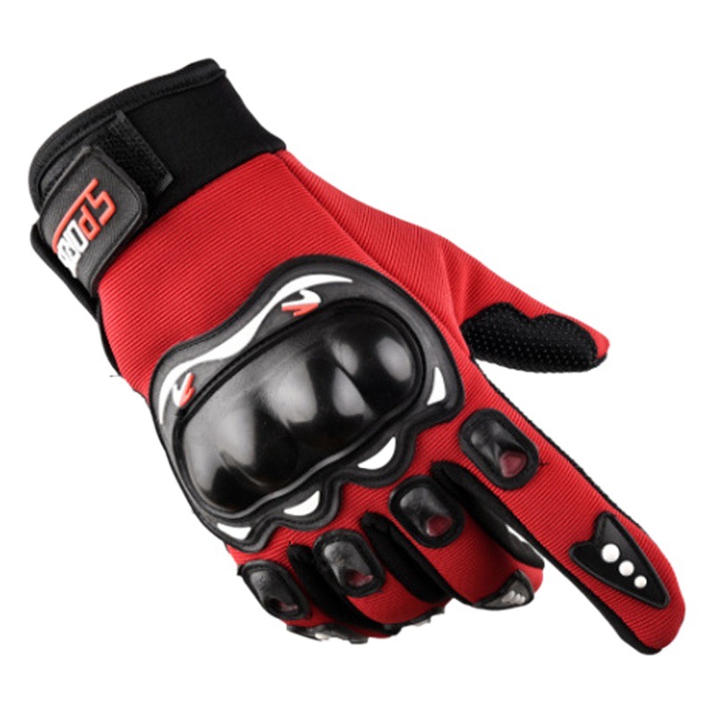 Guantes de articulación protectora de cáscara dura motocicleta deportes al aire libre montar transpirable antideslizante dedo largo dedo completo guantes de motocicleta