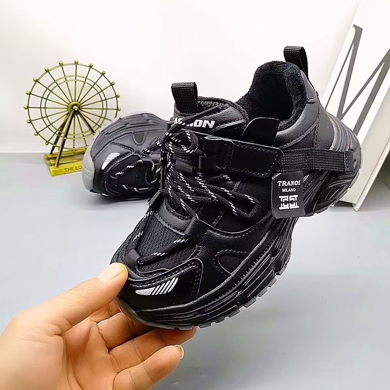 32-37 Zapatos deportivos impermeables de cuero de algodón de invierno nuevos zapatos para niños, zapatos para niños, zapatos para padres