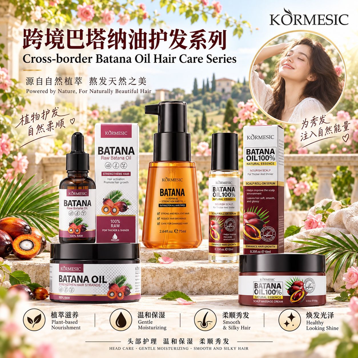 Kormesic Batana Soft and Smooth Hair Mask Hair Oil Cross-Border Foreign Trade Manufacturer Wholesale