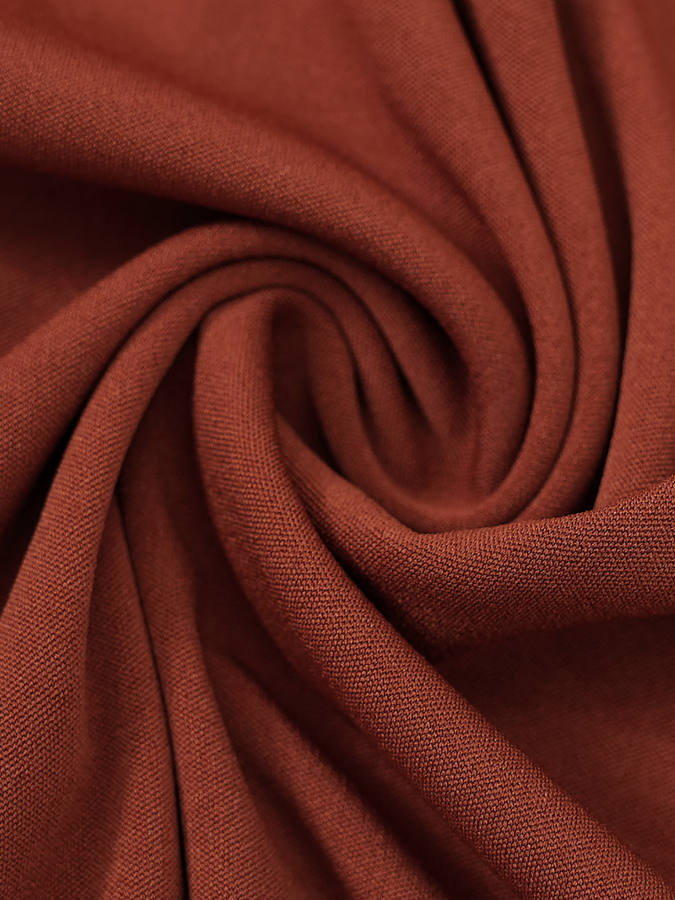 Fashion Solid Color V Neck Long Sleeve Jacquard Polyester Dresses Knee-Length A-Line Skirt