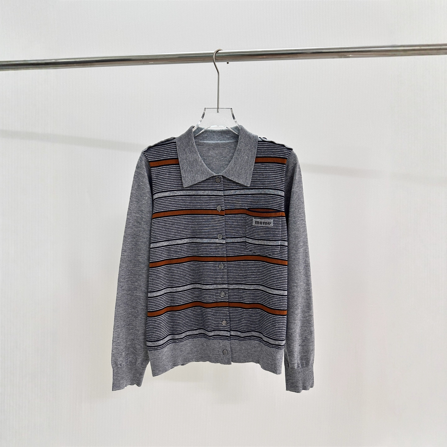 【高端】mm条纹针织开衫防晒系风家版本穿搭卫上衣服女外套装长袖