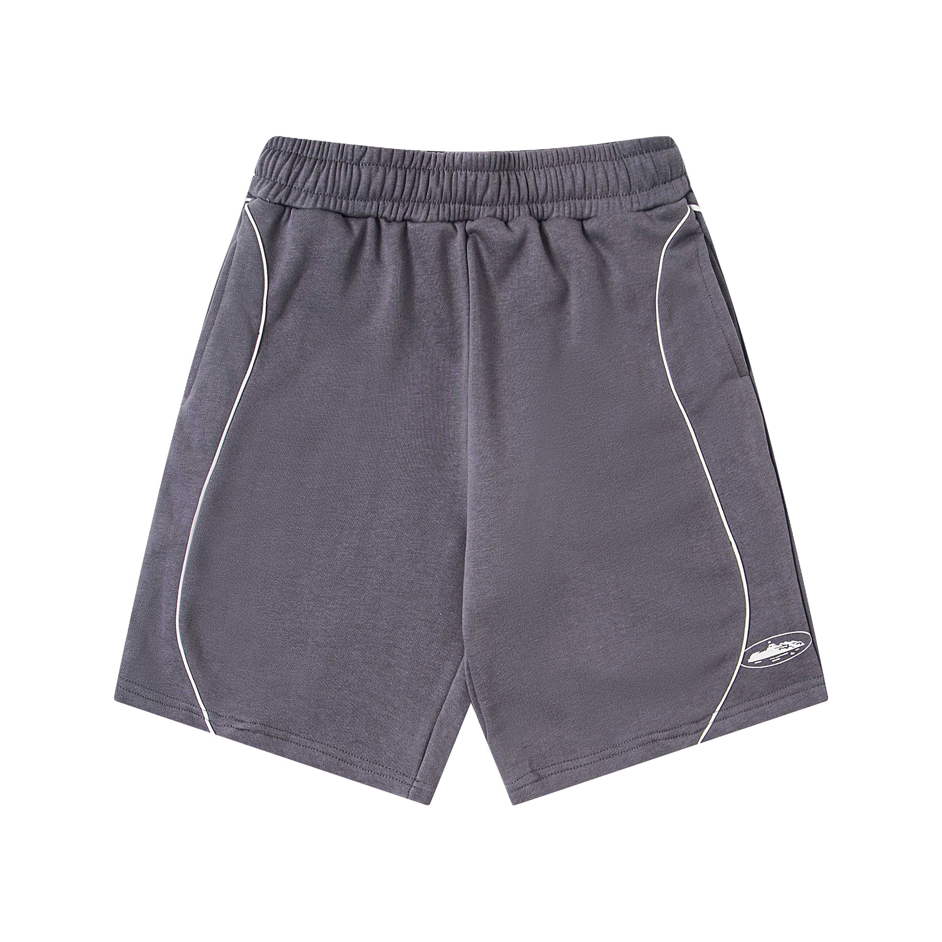 Corteiz Island Pique Shorts Piped Grey