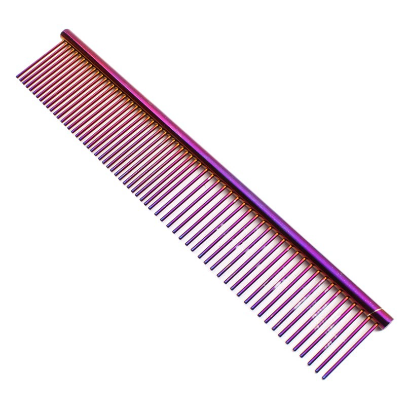 Расческа для домашних животных Расческа Тедди Гребень для собачьих волос Большая собака Черная Расческа с открытым узлом Стальная расческа Косметические средства