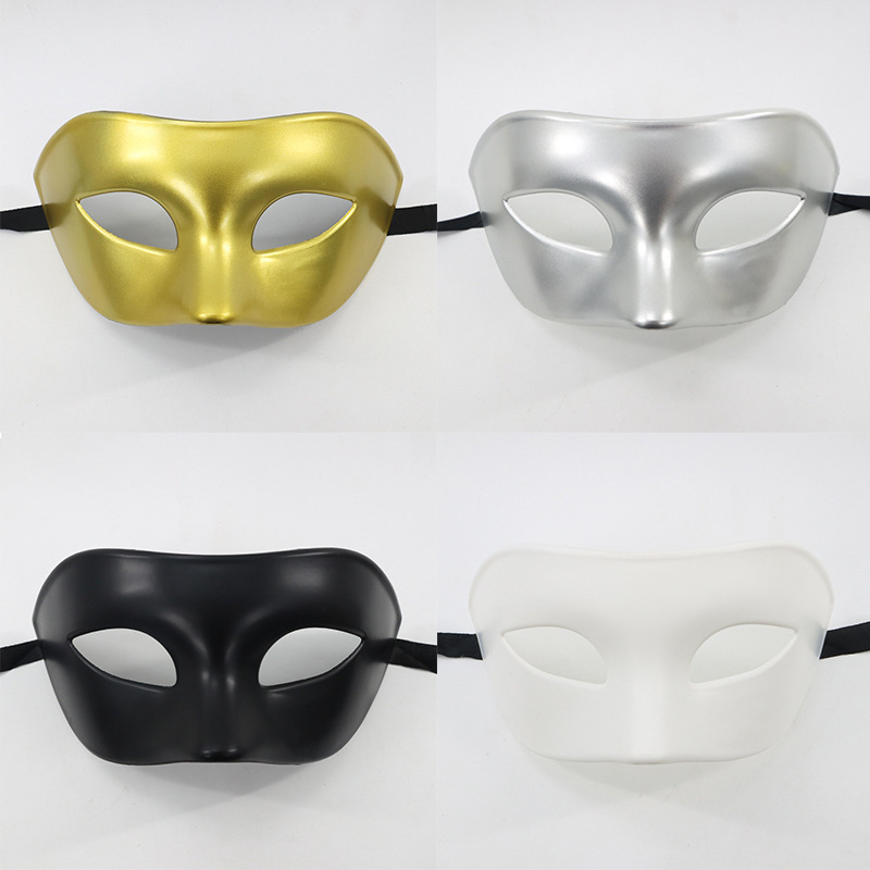 Amazon venta caliente Halloween baile media cara para adultos máscara de ojos engrosada Navidad retro clásico para hombres