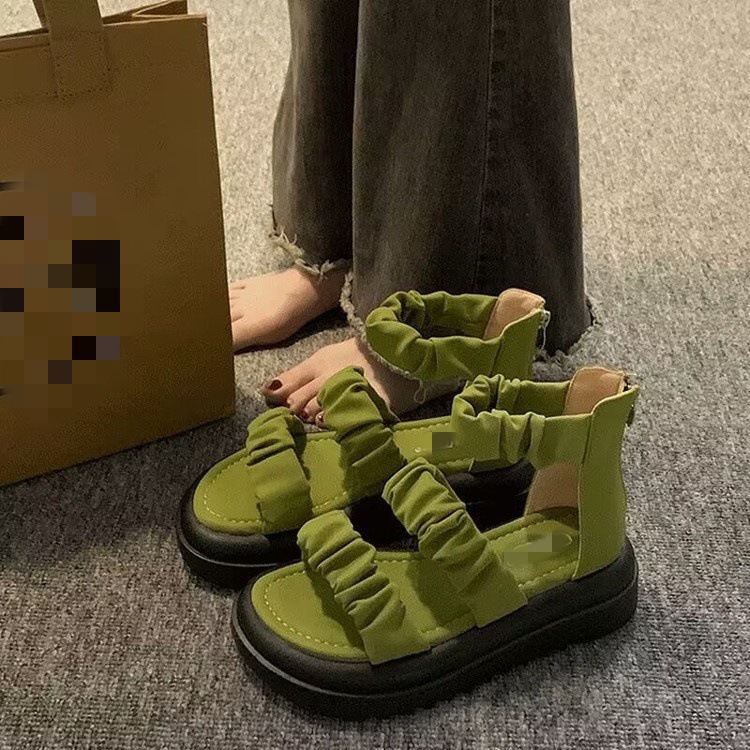 Moda exterior sandalias romanas de hadas 2026 verano nuevo con falda versátil anti-deslizante zapatos de playa casuales