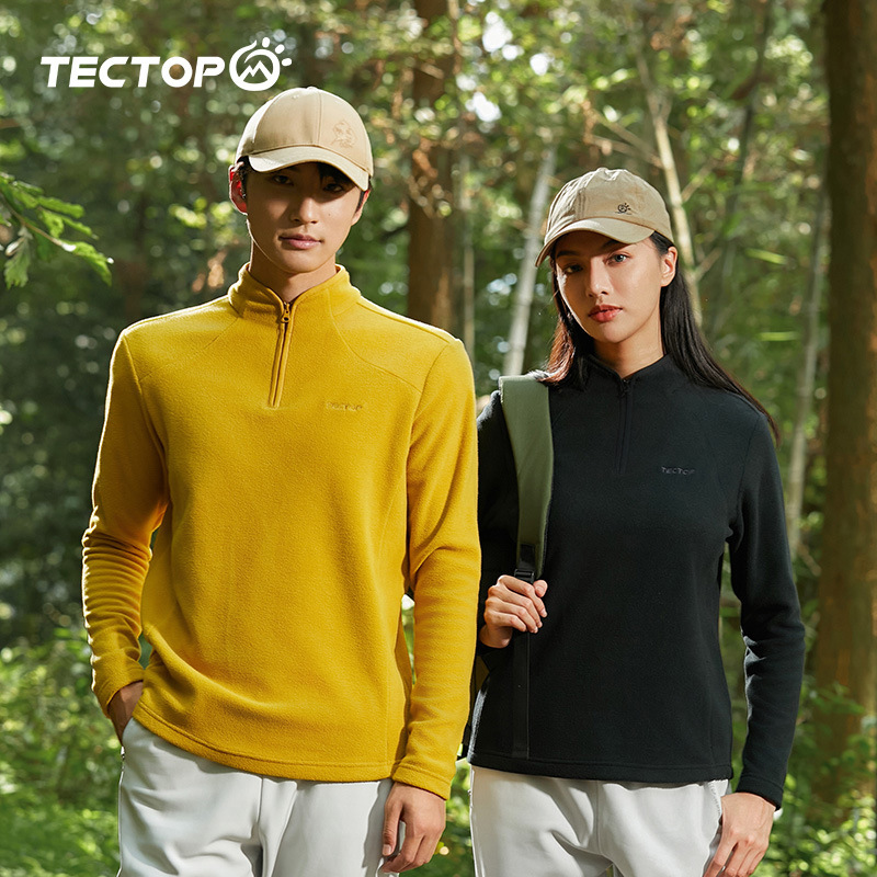 2026 Autumn/Winter New Outdoor Exploration Couple's Pullover Half-Zip Fleece Jacket for Women, Windproof and Warm