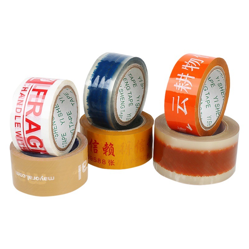 Cinta de lote pequeño personalizado rollo grande cinta de sellado logotipo texto e-commerce cinta de embalaje cinta transparente de impresión