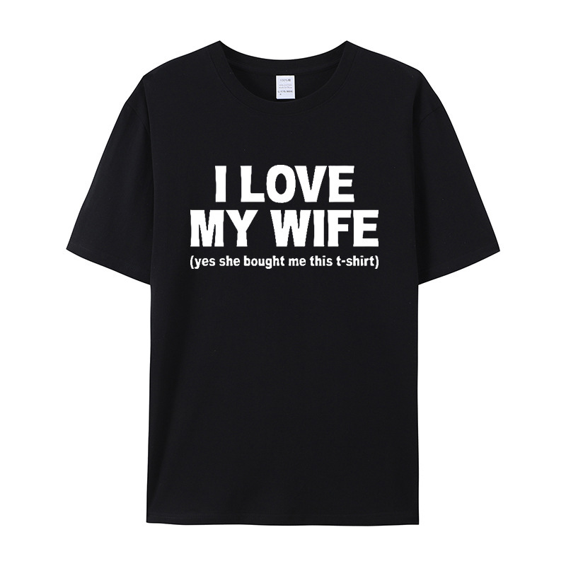 Hot Selling I Love My Wife Letter Print Couple T-Shirts Casual Funny T-Shirts Men's and Women's Tops Fashion Summer Short Sleeves Hot Selling I Love My Wife Letter Print Couple T-Shirts Casual Funny T-Shirts Men's and Women's Tops Fashion Summer Short Sleeves