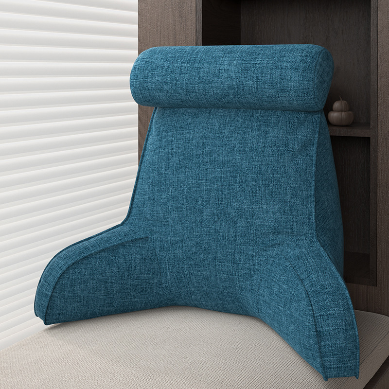 면과 린넨-허리베개-레이크블루