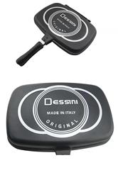 DESSINI Dual-Sided Panini Press, Dual-Sided Non-Stick Grill Pan, Dual-Sided Skillet, Flat Pan, Griddle Pan 32-36-40cm