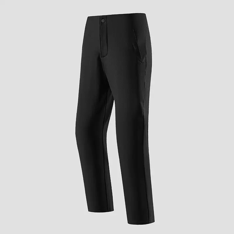 始*鸟同款男士商务休闲裤直筒 旋纽扣隐形腰带弹力情侣防水加绒裤