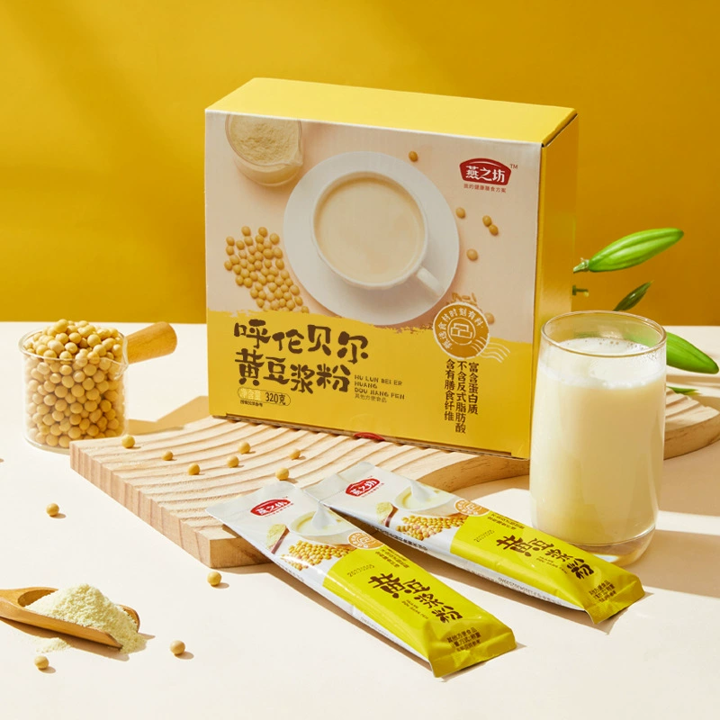 Соевое молоко в порошке Yanzhifang Hulunbuir, 320 г, быстрорастворимое, питательное, для завтрака, замена еды, порционное, портативное
