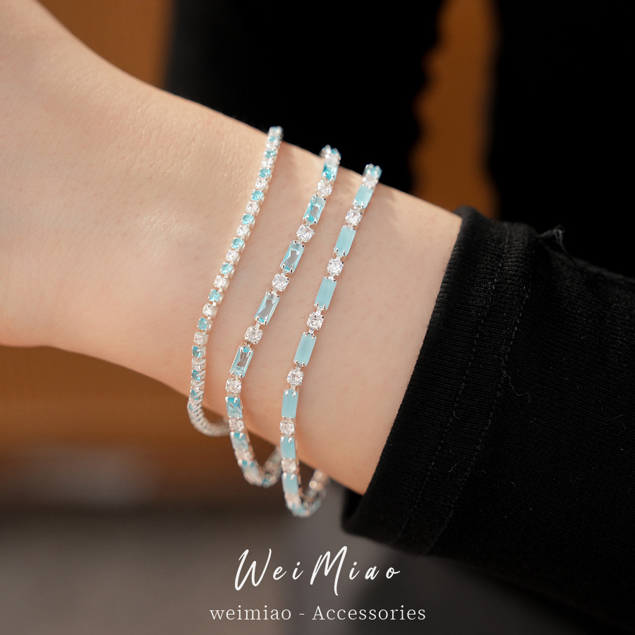 Pulsera de hebilla rectangular de piedra de silicio ligera de lujo nicho de alta sensación pulsera simple temperamento elegante alta sensación joyería