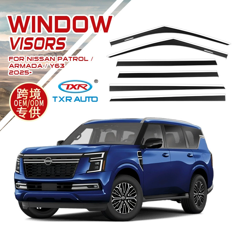 Подходит для Nissan Patrol Y63, защита от дождя и солнца, оконная модификация, козырек для окон Patrol, защита от дождя и солнца