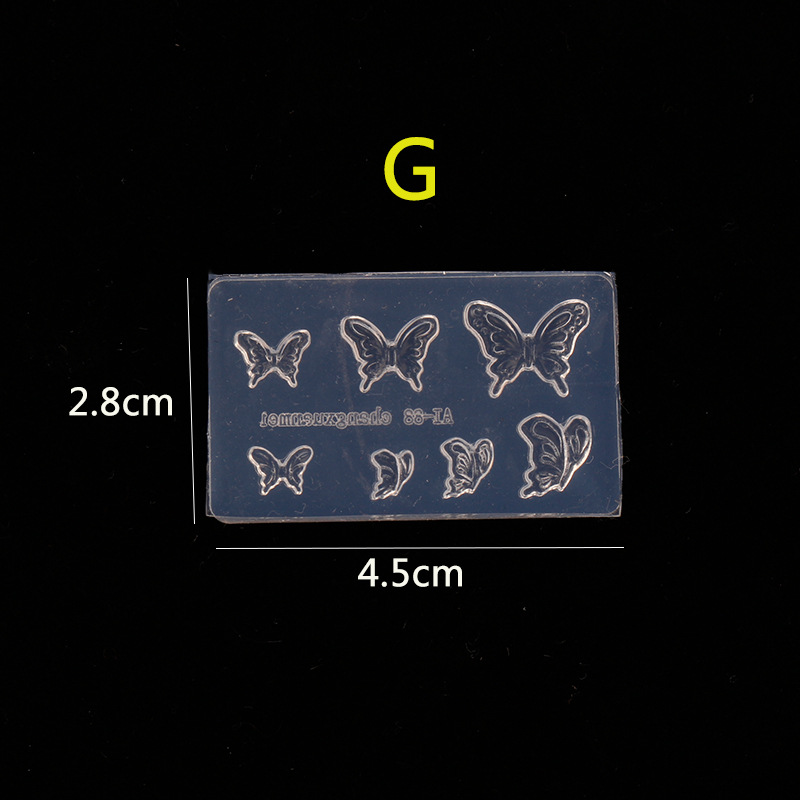 Manicure japonés estereoscópico mariposa tallado moldes de silicona dulces osos de uñas decoración pegamento de esmalte de uñas relleno de pegamento de fototerapia