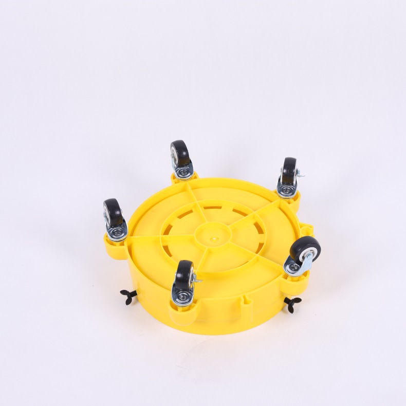 Movable Car Wash Bucket Base with Multifunctional Brake and Steering Wheels, Portable Car Wash Cleaning Tool