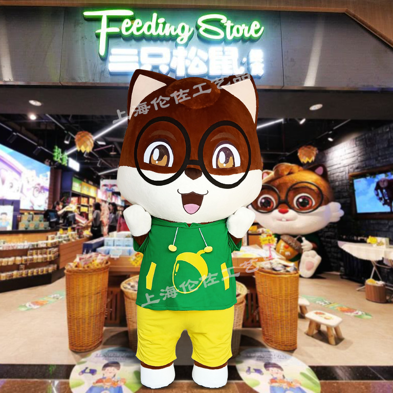 卡通人偶服定 制充气玩偶服装站立表演人偶服装毛绒玩偶摆件定 制