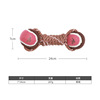 Tennis knot Christmas dog toy training interactive bite cotton rope double ball dual ball knot grinding dog toys spot