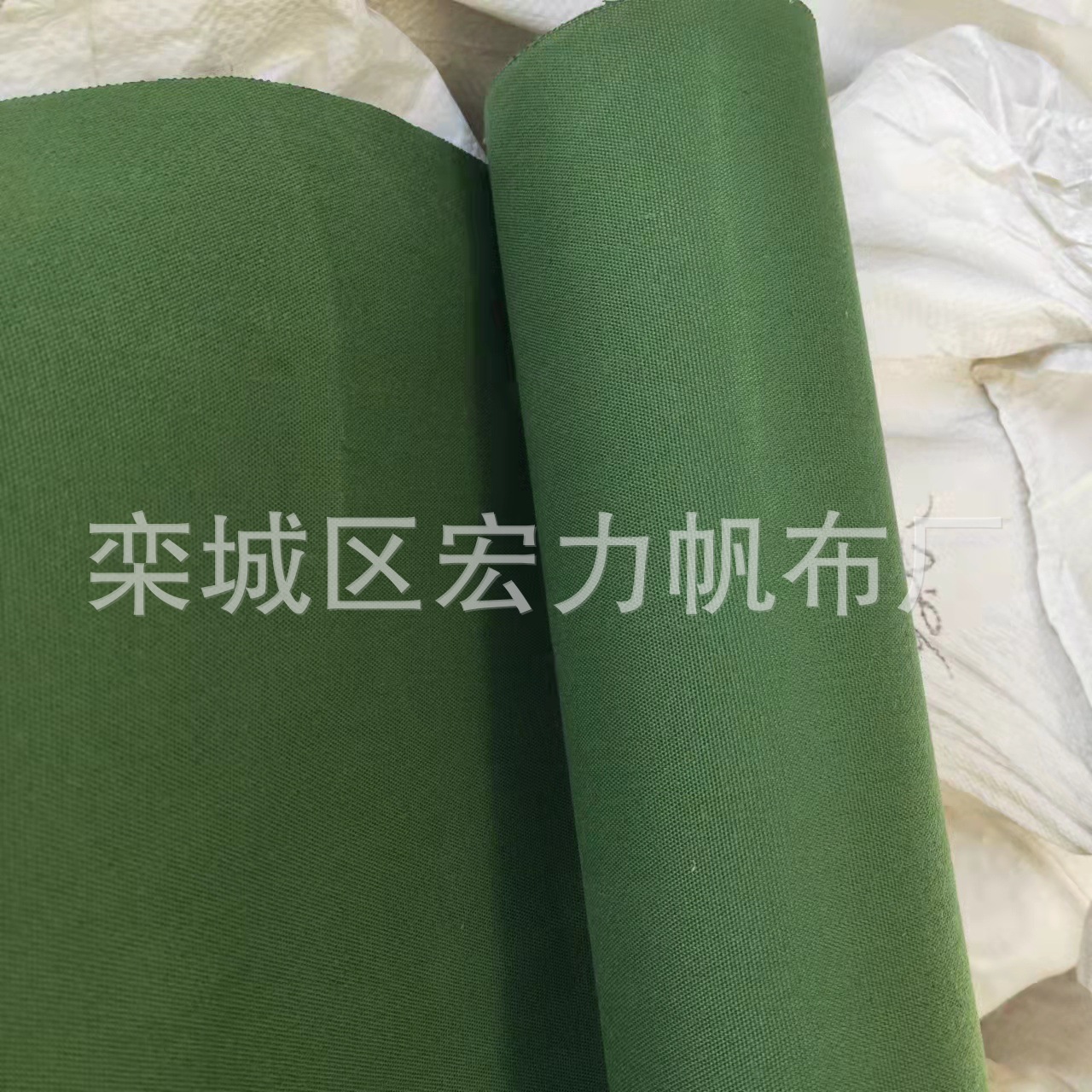 Cifrado verde del ejército engrosado poliéster impermeable ignífugo de silicona AIRE ACONDICIONADO CENTRAL conexión suave tela ignífuga de lona verde