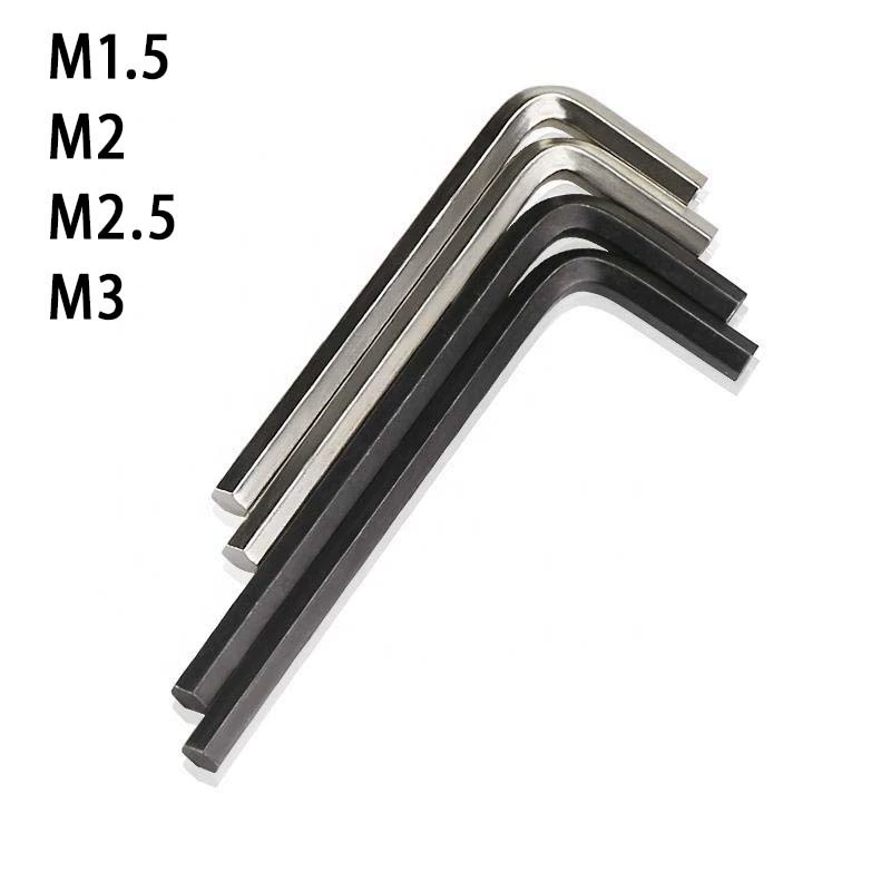 Шестигранный ключ Ключ с плоской головкой Высокопрочный внутренний шестигранный метрический шестигранный ключ Ручной M2/M2, 5M3