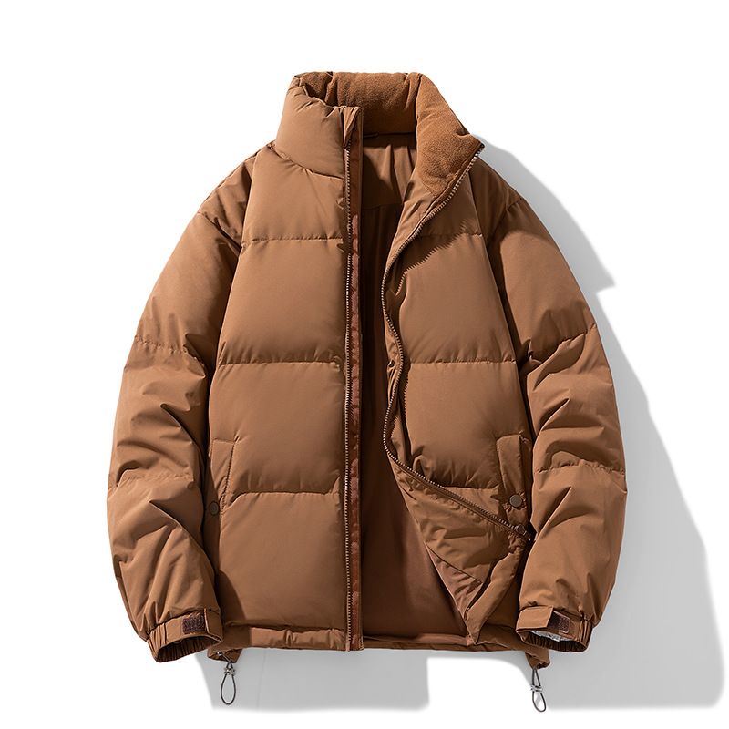 Chaqueta de plumón de gama alta para hombre con cuello alto grueso y cálido marca de marea chaqueta juvenil de plumón de pato blanco moda casual ropa de hombre de lujo ligero