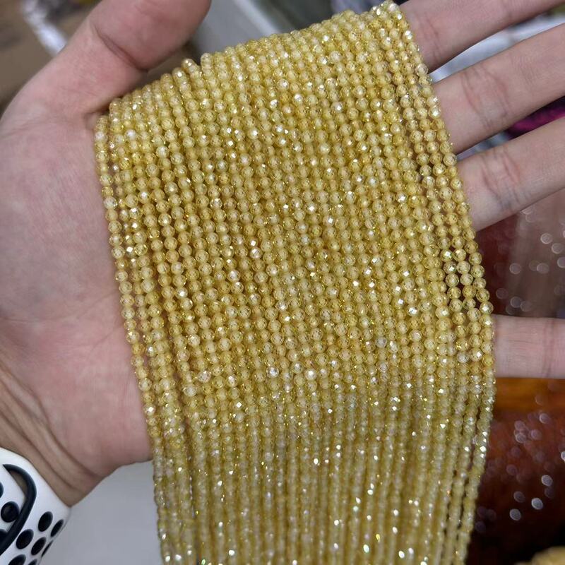 カット面ジルコン散珠彫刻面カラージルコン小米珠小珠玉アクセサリー半製品卸売り|undefined