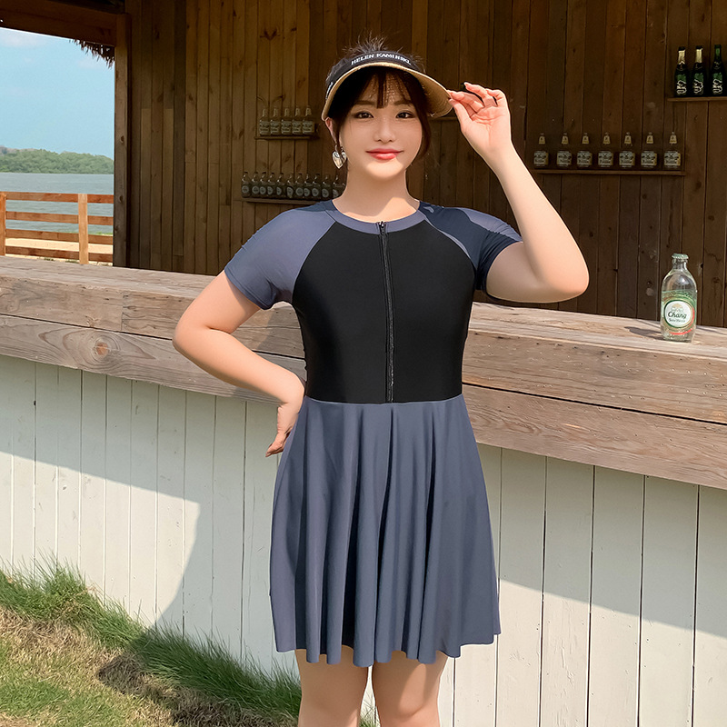 HURUN traje de baño para mujer 2023 nuevo popular adelgazamiento vientre que cubre una pieza profesional de aguas termales conservador más tamaño traje de baño deportivo