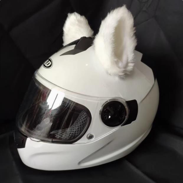 Decorative Cat Ears Accessory for Motorcycles, Electric Scooters, Kuromi Headwear, Helmet, Detachable 3D Motorcycle Accessory