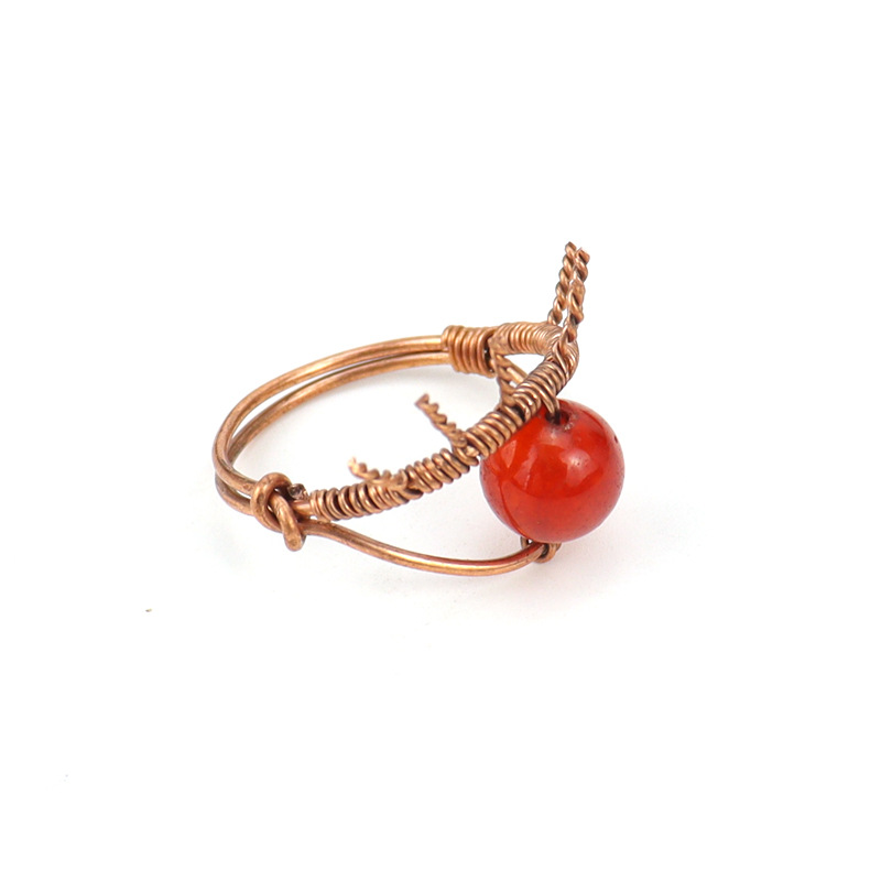 Retro Devilu0027S Eye Agate Plating Rings 1 Piece