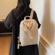 帆布双肩包大容量旅行百搭男士背包睿营学院风女高中大学生书包