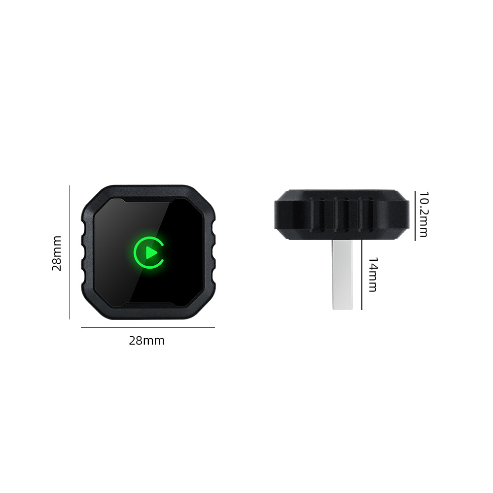 2-in-1 Car Connectivity Box, Apple Dual-Channel Wired to Wireless CarPlay, Portable