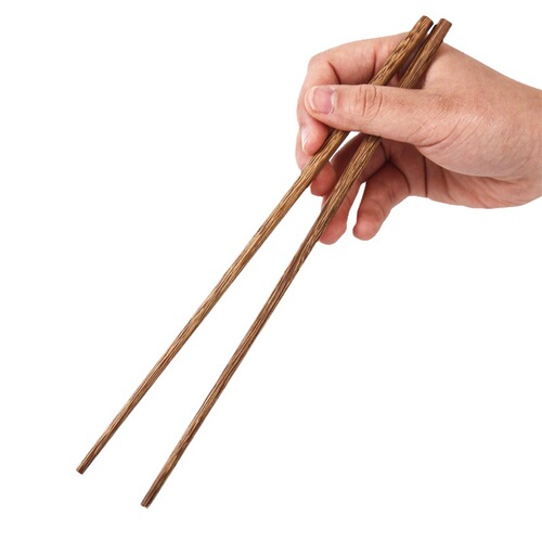 Household chicken wing wood chopsticks 22.5cm solid wood children's chopsticks hotel restaurant non-slip tableware engraving LOGO
