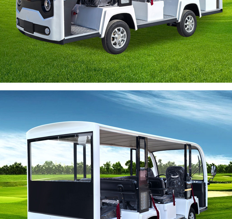 11-Seater Electric Sightseeing Vehicle for Property and Factory Reception, Tour Vehicle for Sales Office, Rv Viewing, and Scenic Area Electric Sightseeing Vehicle