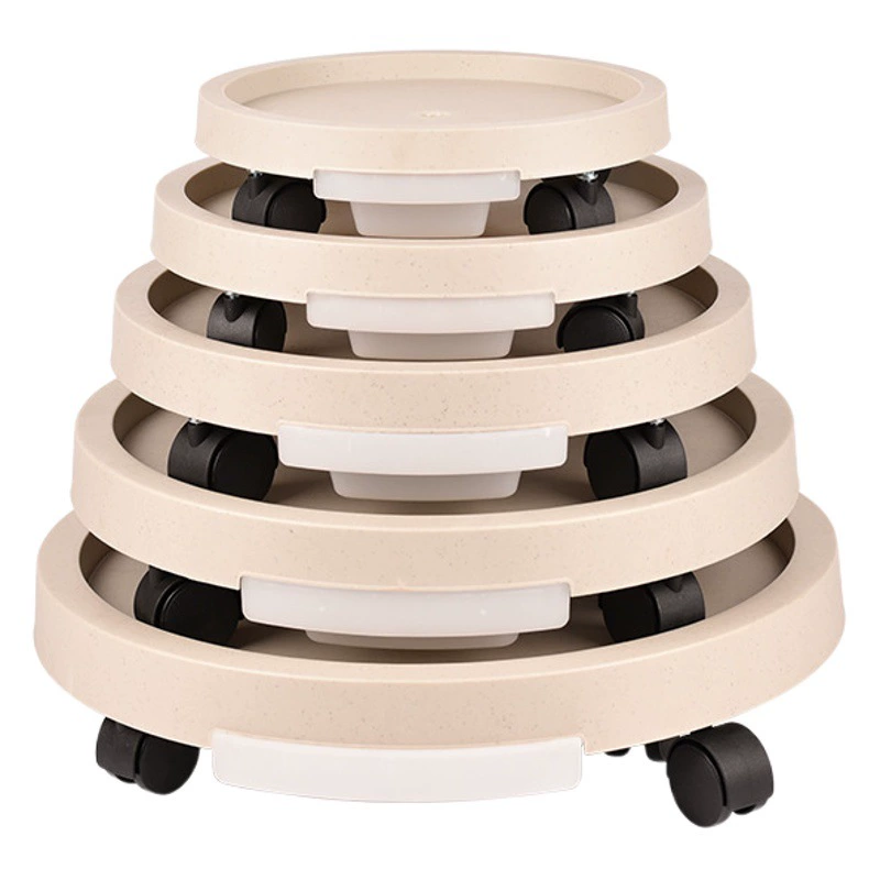 Утолщенный круглый мобильный поднос Универсальный колесный поднос для крепления горшка для воды Цветочный горшок Pad Base