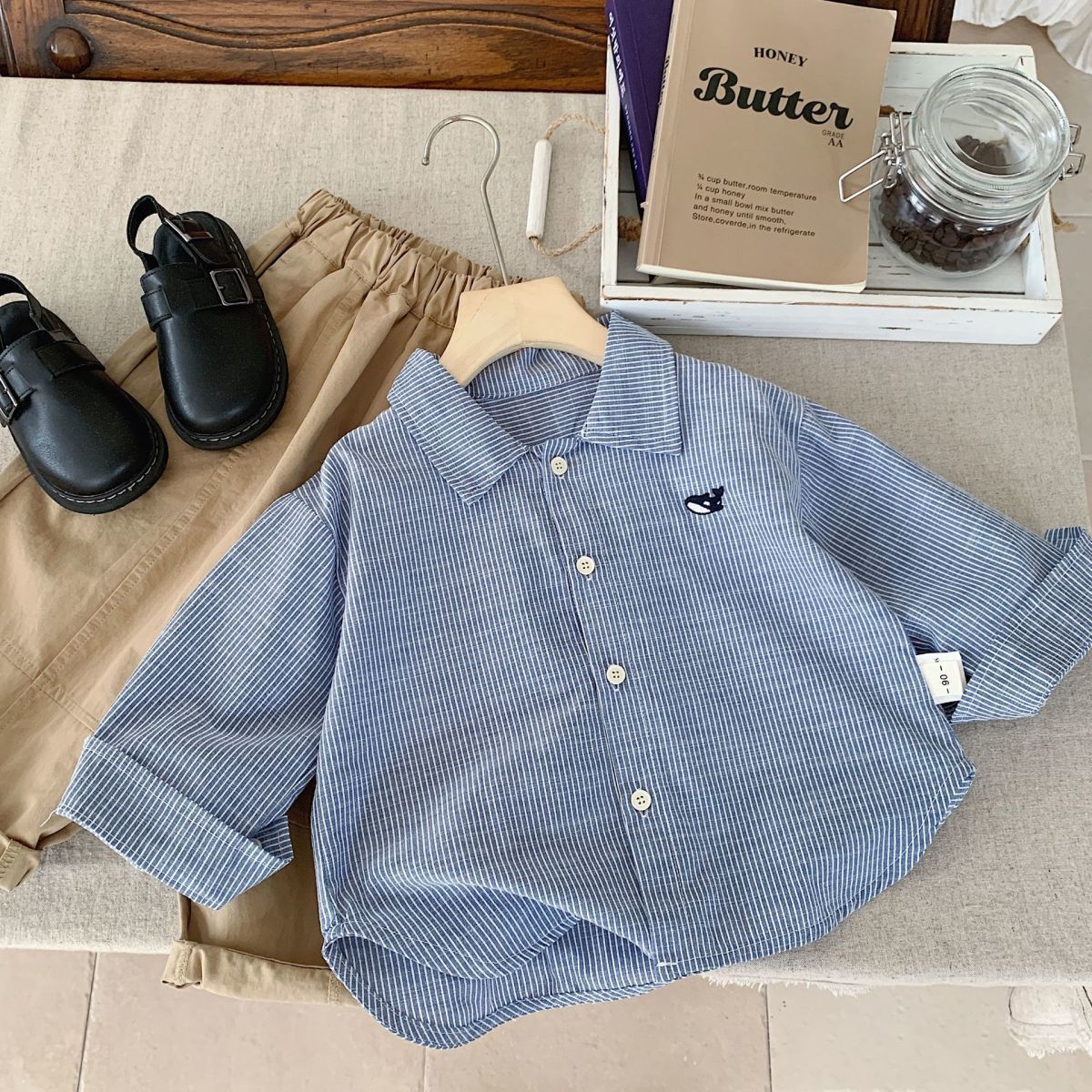 Nuevas camisas infantiles de primavera y otoño para niños y niñas camisas de algodón para niños y medianos camisas de primavera y otoño