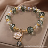 Ethnic one bead bracelet, ghost fresh pendant, ethnic style, for luck, flowered, Birthday gift