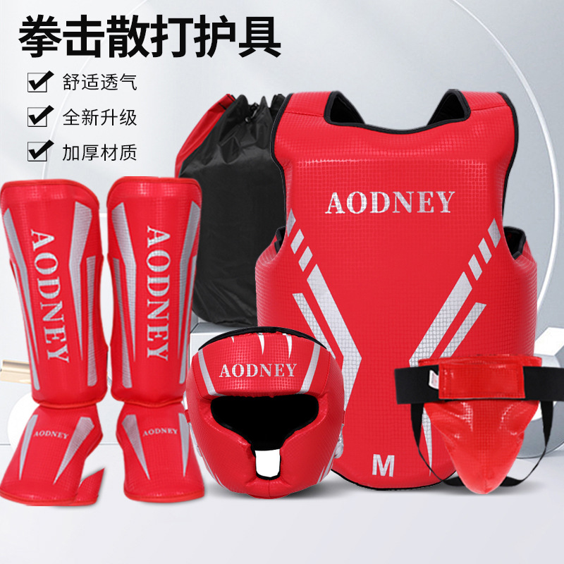 Boxing Protective Equipment Thickened Protective Training Competition Fighting Muay Thai Fighting Sanda Protective Equipment Adult Children Sanda Protective Equipment