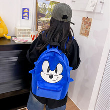 2023新款大容量学生书包索尼克音速小子刺猬双肩包情侣卡通背包