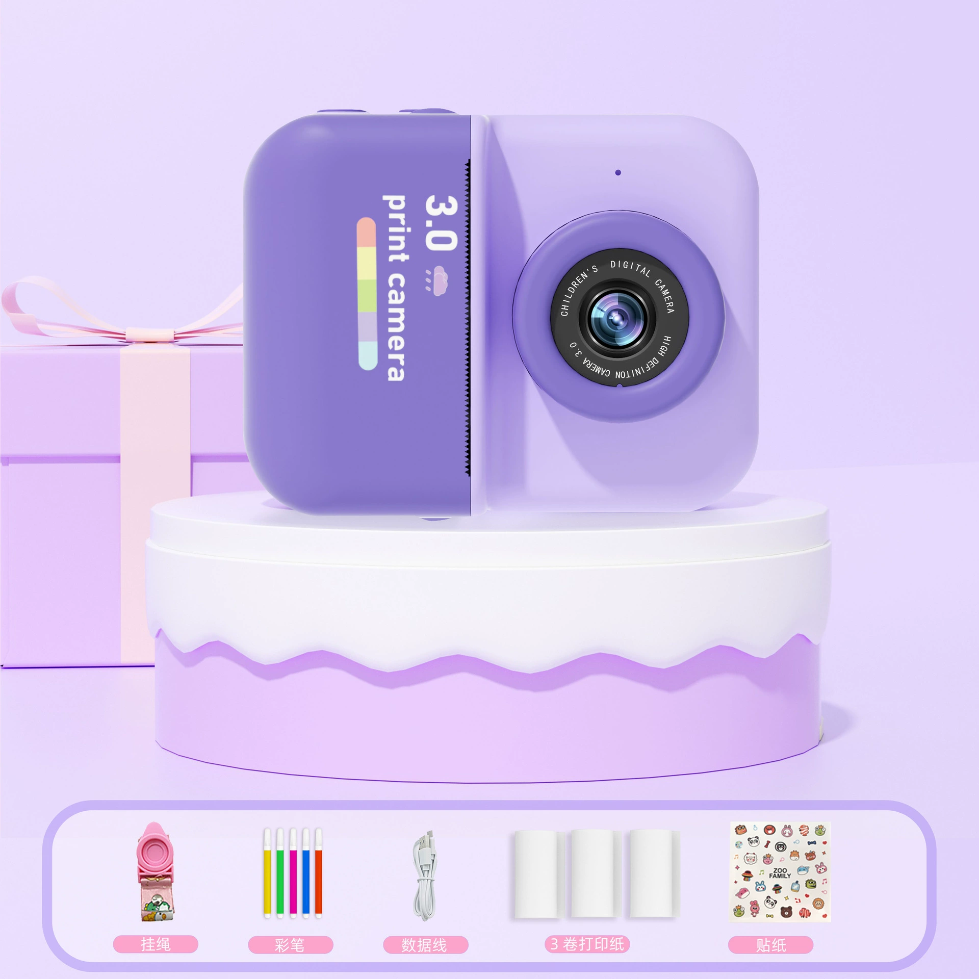 Polaroid, cartoon cute camera, toy for students, D3