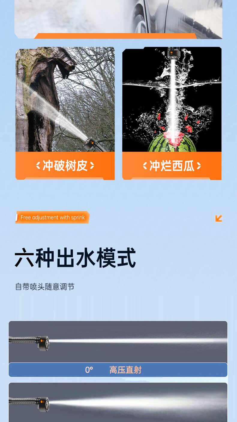 Brushless car washer high-power wireless household portable high-pressure water gun car washer household lithium battery cleaning artifact