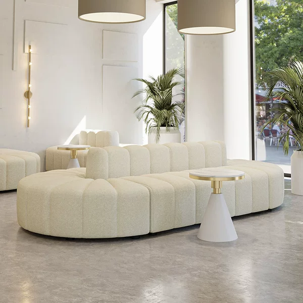 Net red dessert shop milk tea shop round booth sofa clothing shop beauty salon reception room sofa multi-seat sofa