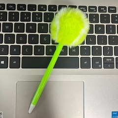 工場直販プラスチックファーボールペン卸売学生楽しいぬいぐるみテニスペン広告ギフトペンテニスボール小さなギフト